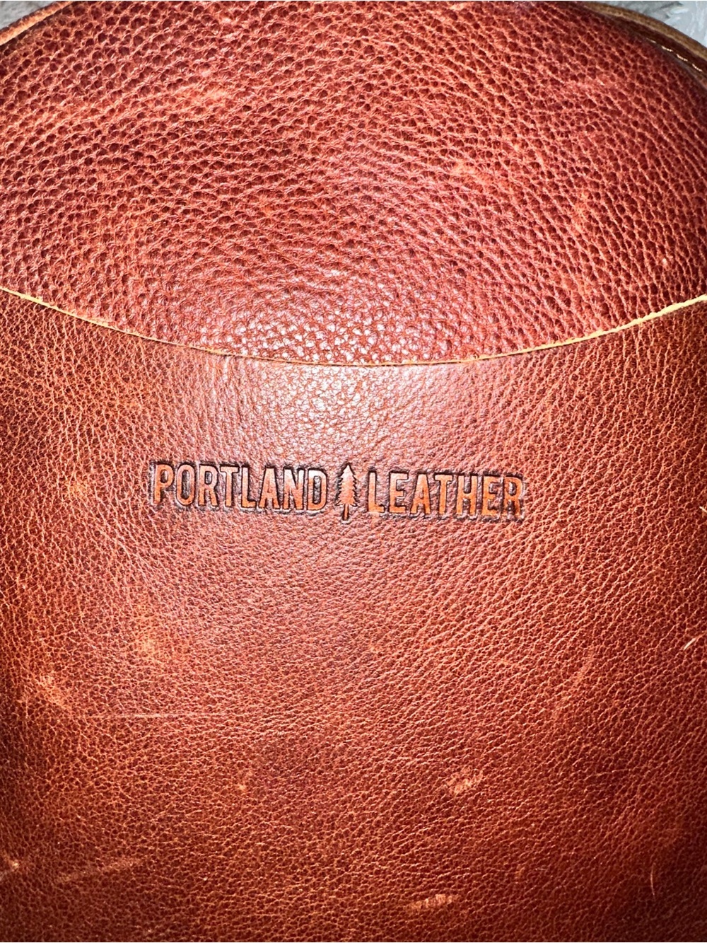 Portland Leather Round Crossbody Bag - Chestnut Brown - Picture 11 of 11